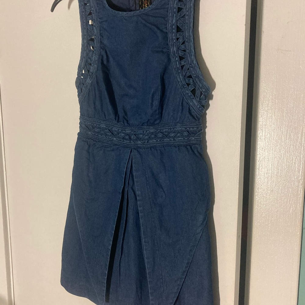 Free People Denim Blue Mini Dress